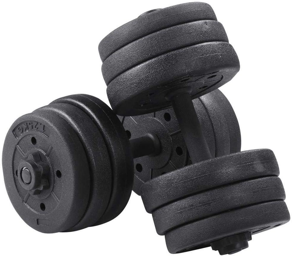Yaheetech 2x10kg Dumbbells Adjustable Dumbbells Set Weight Set Dumbbell
