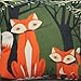 Leaveland Lovely Animal Fox Throw Pillow Case Decor Cushion Covers Square 18x18 Inch Beige Cotton Blend Linen Pillowcase