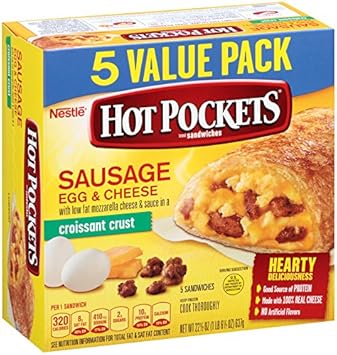 Hot Pockets Frozen Sandwiches Sausage, Egg & Cheese, 22.5 oz ...