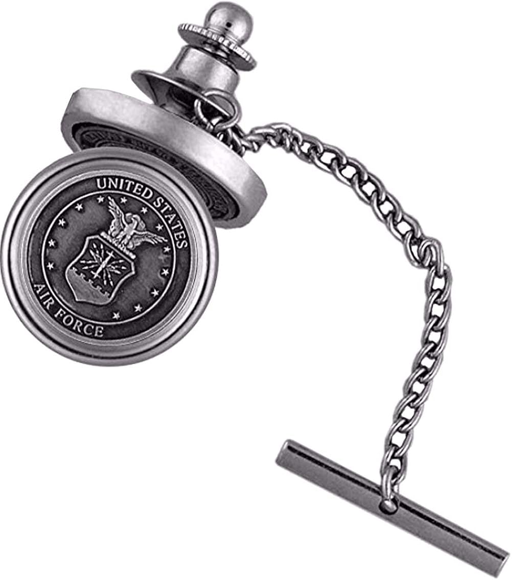 USAF Air Force Tie Tack Chain with Insignia Emblem Jewelry