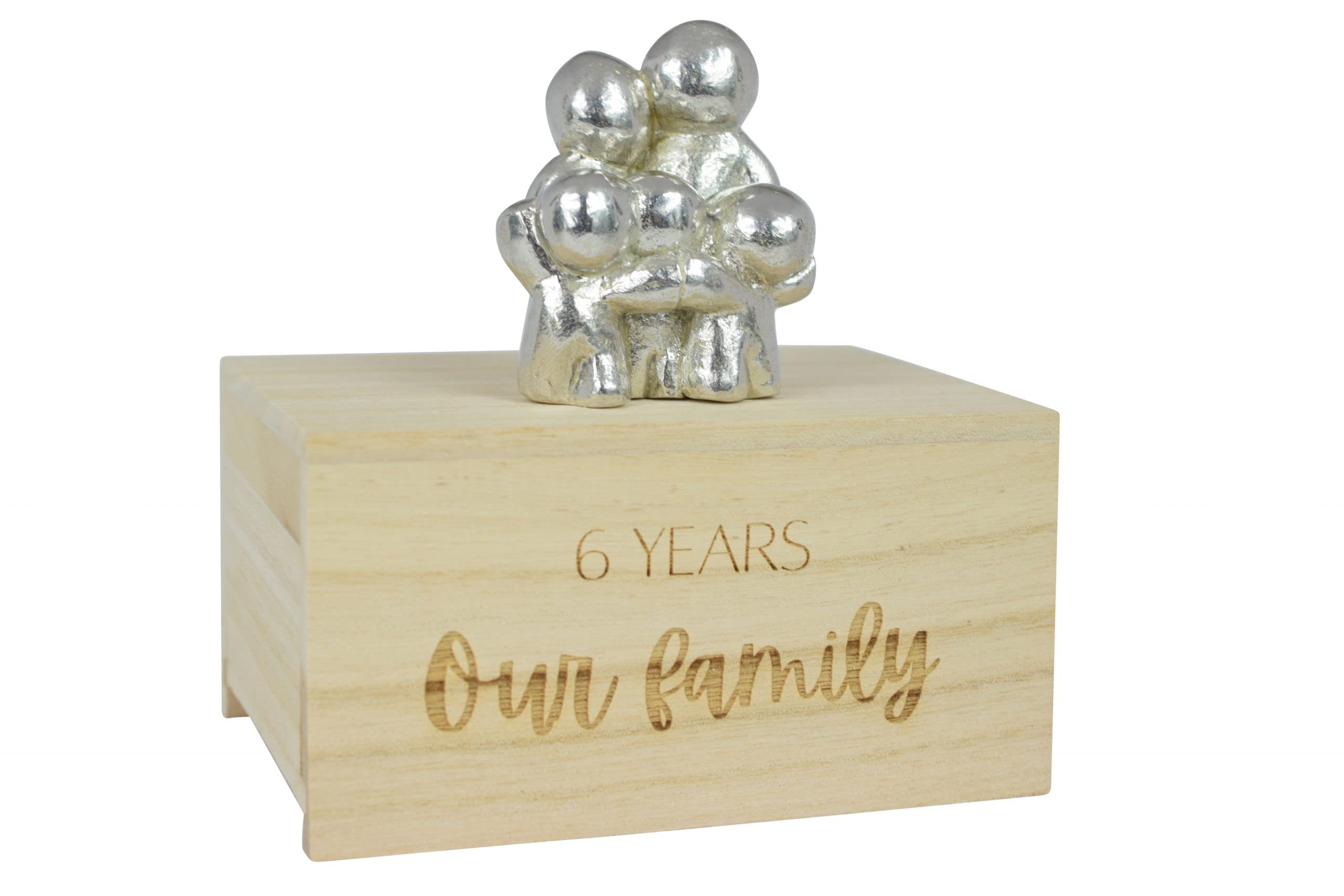 6 Year Anniversary Our Little Hugging Family Choose Amount of Children (3 Children)