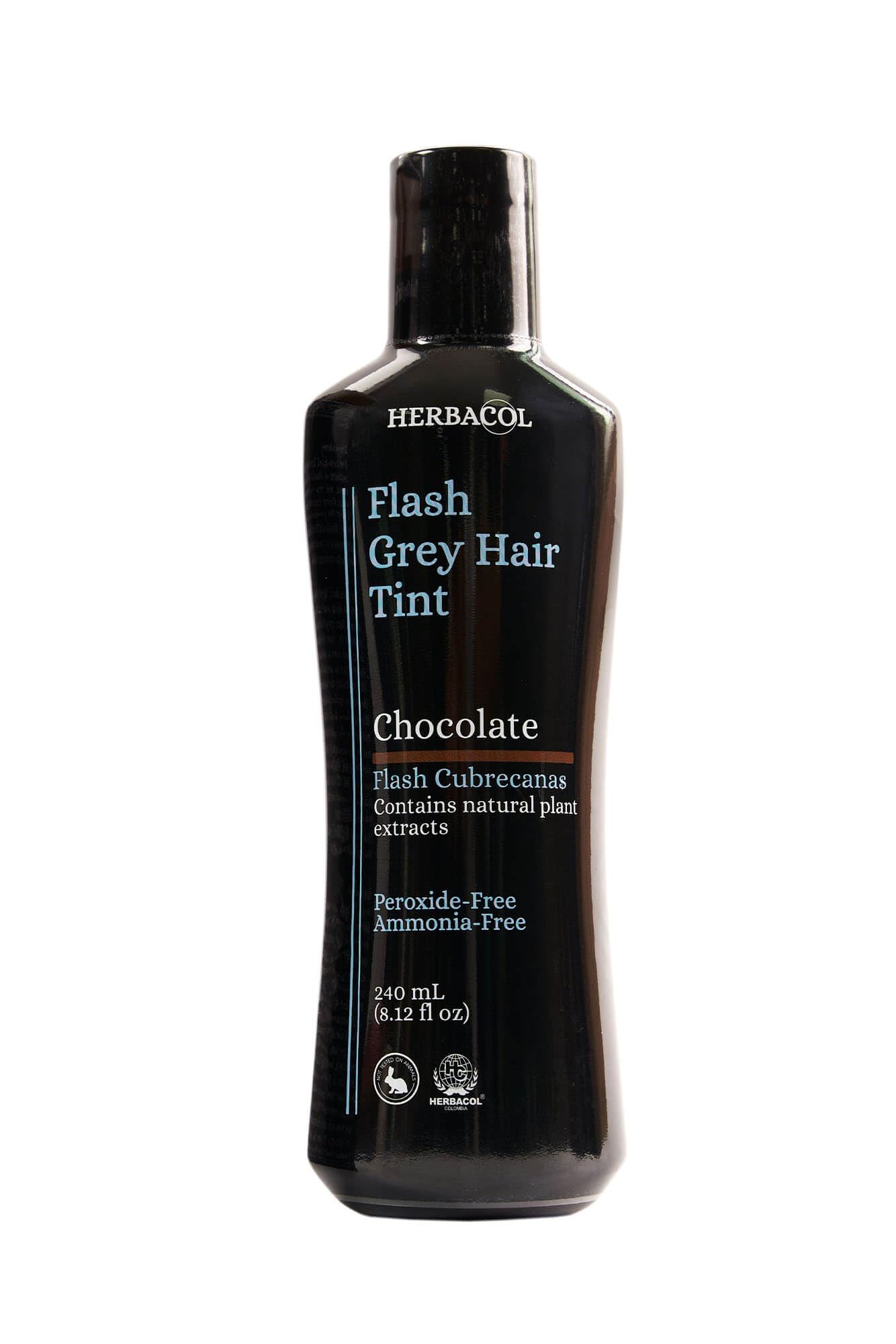 Photo 1 of Herbacol Natural Gray Hair Cover, Chocolate (Brown), Ammonia and Peroxide Free 8.1oz| Herbacol Flash Cubrecanas, Chocolate, Natural Sin Amoniaco ni Peroxidos 240ml