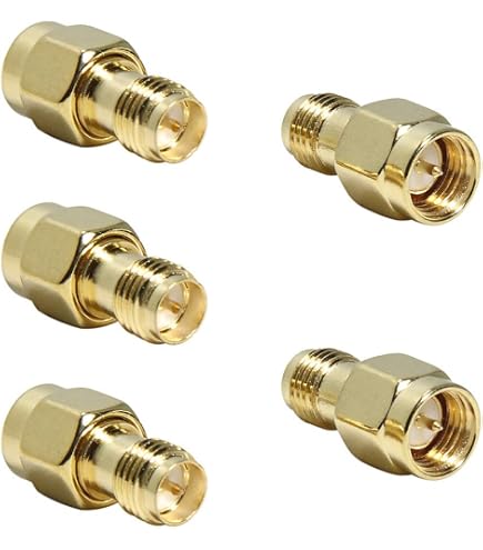 Adaptateurs SMA Mâle Et Femelle PUSOKEI | Lot De 4 | Connecteur RF Coaxial | Pour Antennes Radio, WiFi