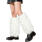 XEPST Fur Fuzzy Leg Warmers Furry Boot Covers for Women, Warm Fuzzy Boot Cuff Fluffy Leg Warmers