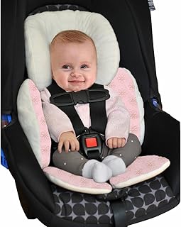 Vine Baby Sitzauflage Baby im Auto Kinderwagen Sitzauflagen für Kinderwagen,Universal Kinderwagen Sitzkissen Baby Sitzauflage Baumwolle Autokindersitz(rosa)