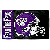 TCU Horned Frogs Large Football Helmet 3x5 College Flag