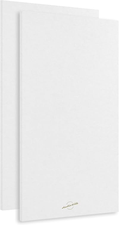 AudioSilk Acoustic Panels 2 Pack Large 116 x 58 cm Pure White