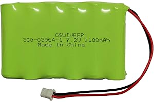 GSUIVEER 300-03864-1 Battery 7.2V 1100mAh Compatible with Honeywell Alarm Lynx WALYNX-RCHB-SC Honeywell Lynx Touch K5109, L3000, L5000, L5100