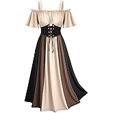ROSE GAL Women Plus Size Medieval Renaissance Costume Dress