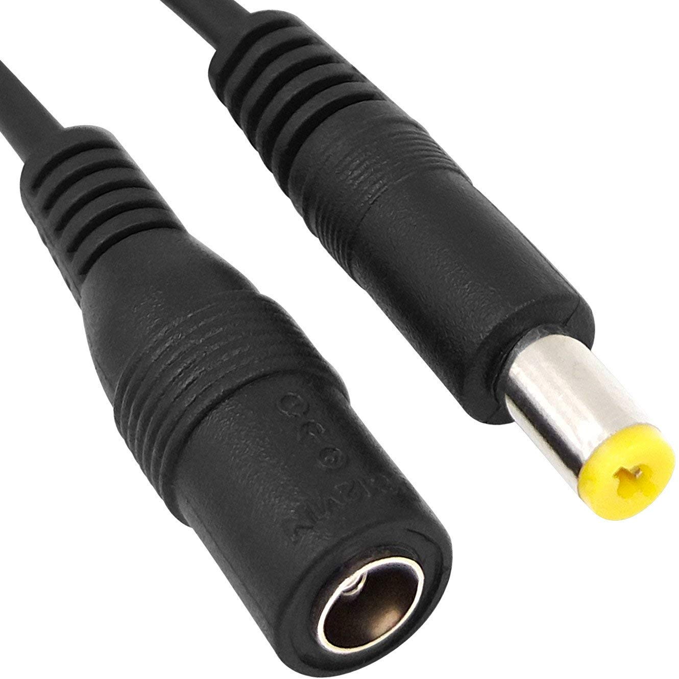 GENBOLT 5.5 x 2.1mm DC Power Plug to Socket CCTV Extension Lead Cable 5 Meters