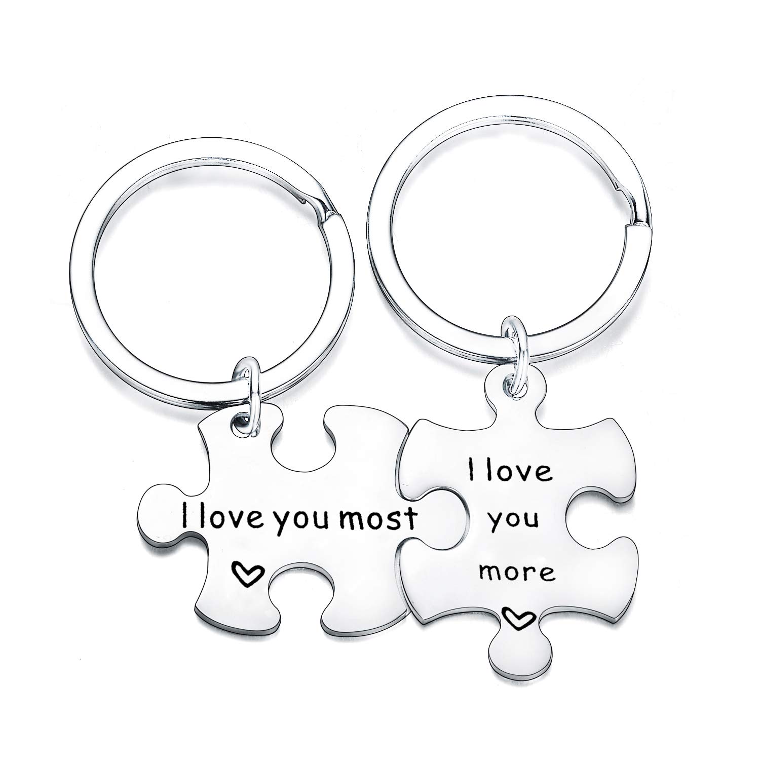 2PCs I Love You Gifts For Girlfriend Gifts Couples Gifts Couple Keyring Boyfriend Gifts Husband Gifts Keychain Birthday Gifts For Him Anniversary Valentines Day (2PCs I Love You More I Love You Most)