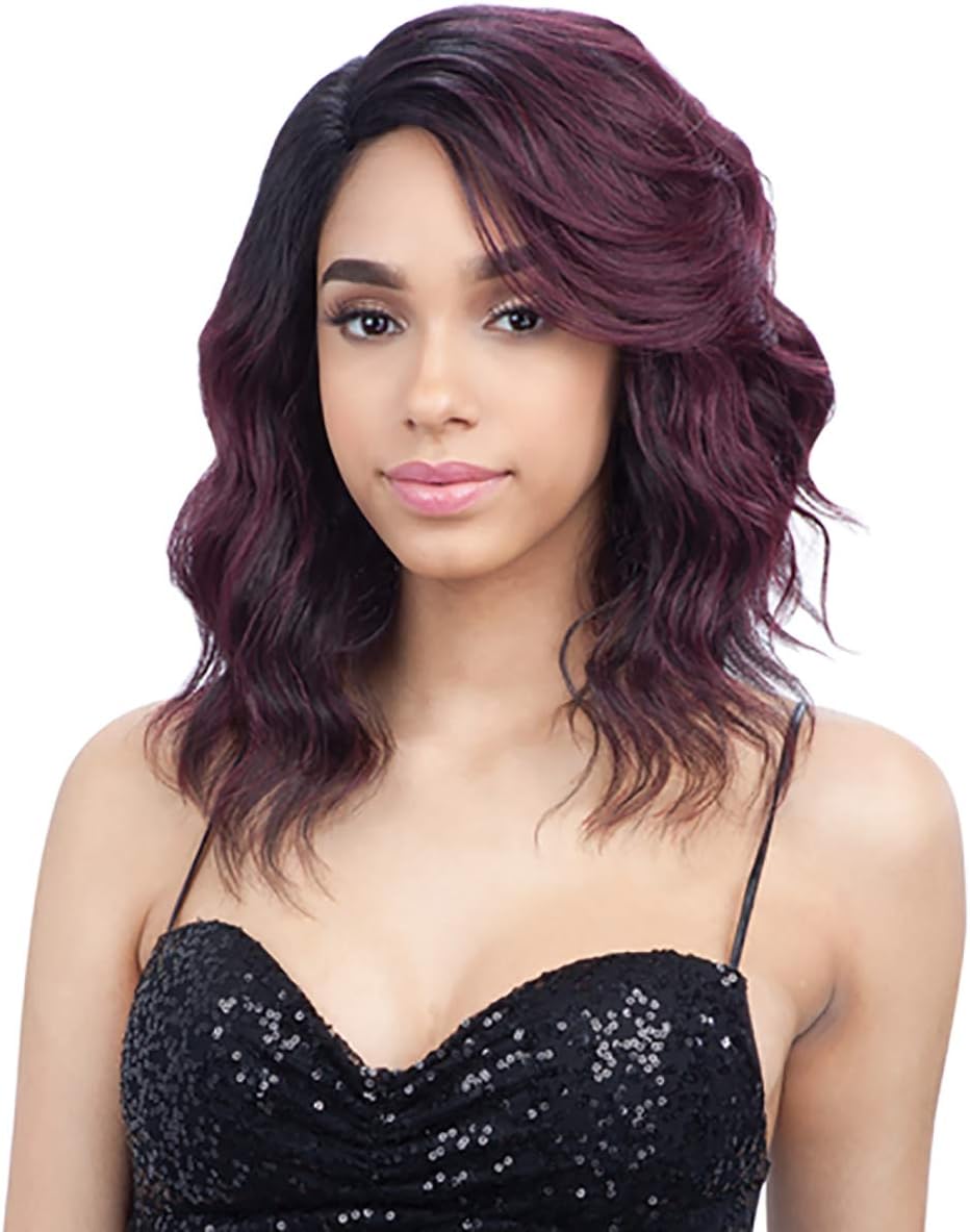 Ebeautyusa Synthetic Invisible L-Part Lace Front Wig for Black Women - Color OP27