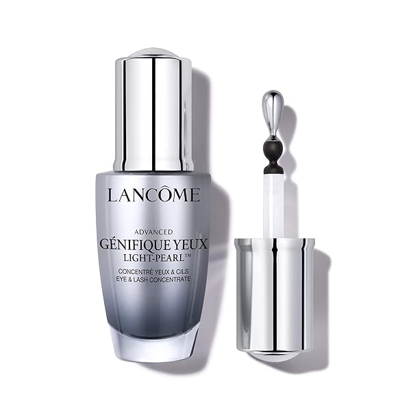 LANCÔME ADVANCED GÉNIFIQUE LIGHT PEARL EYE SERUM – FOR UNDER EYE BAGS, PUFFINESS & FINE LINES – WITH BIFIDUS PREBIOTIC & CAFFEINE – 0.67 FL OZ