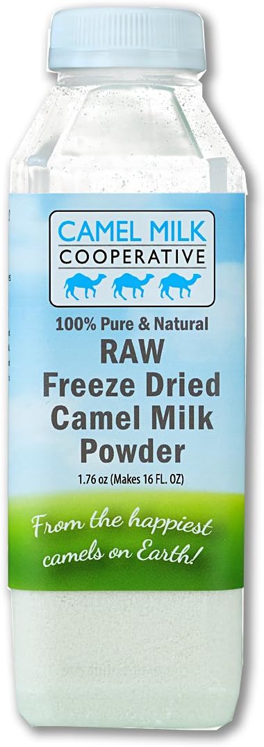 Camel Life/Camel Milk Natural Energy Drink Mix/Raw Freeze Dried Camel Milk Powder/Experience The New Trend in Energy Drinks Using Camel Milk Powder / 1.76 Oz Bottle/Makes 16 Fl Oz (2 Servings)