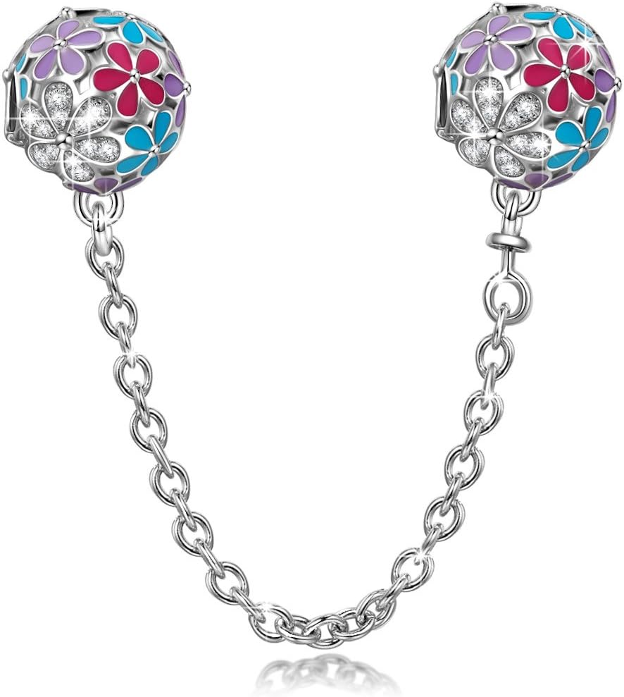 NINAQUEEN® Silver Bead Charms Hydrangea with Gift Box