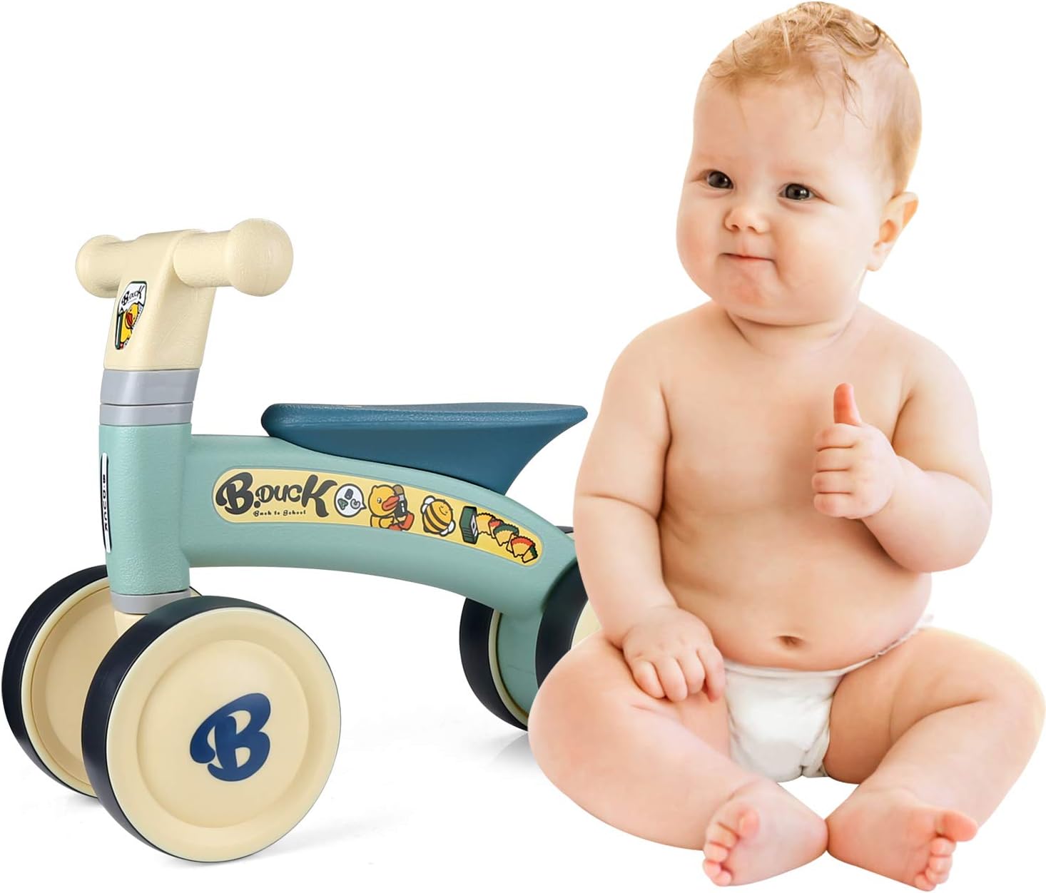 EnterSports Baby Balance Bike - Baby Bicycle for 10-24 Months Baby Walker Toys Safe Riding Toys for 1 Year Old Boy Girl Ideal Toddler Bike Baby's First Bike First Birthday Gift