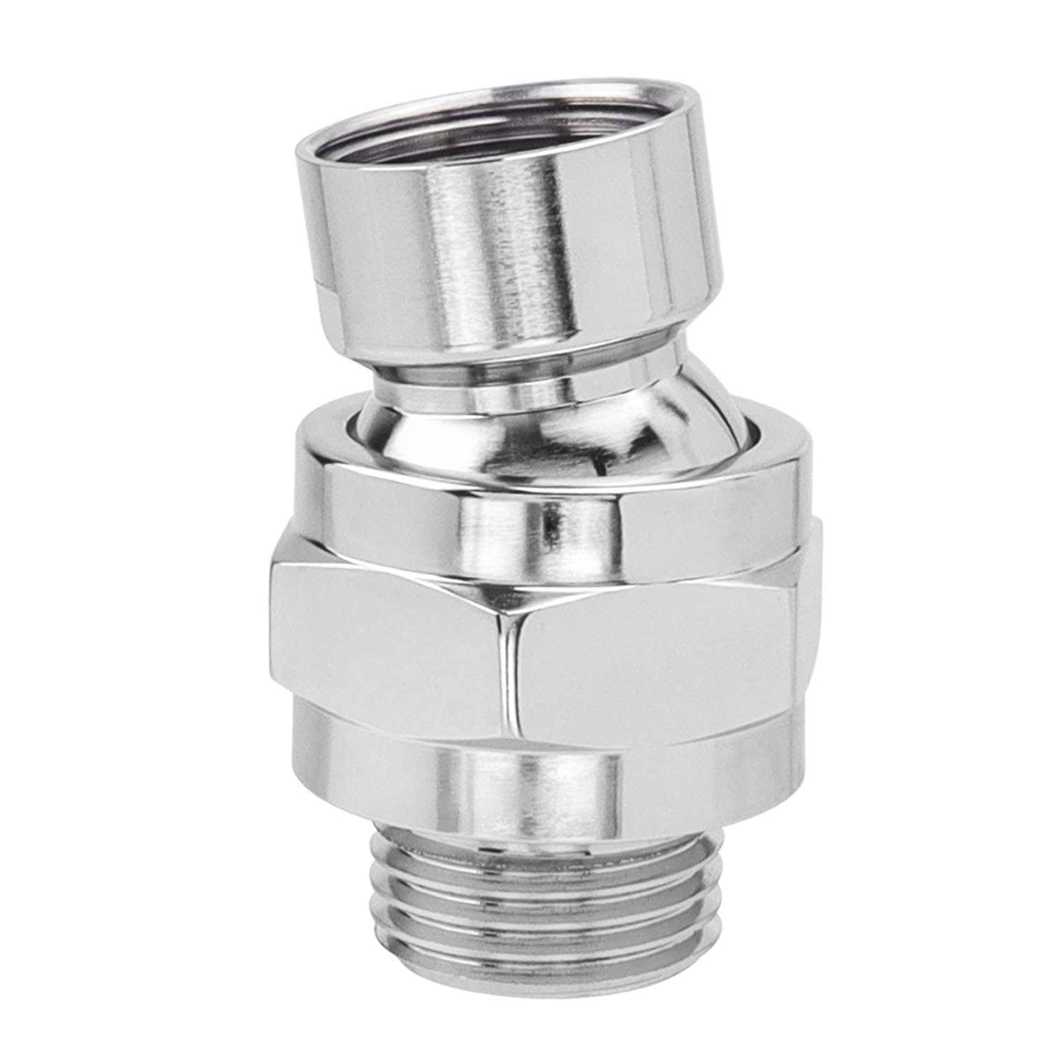 Gasea Shower Head Adapter, 360° Universal Rotating Shower Head Ball Connector, Adjustable Angle Swivel Connector Fits Fixed Hand Held Rain Shower Heads Extension Component