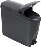 SUPAWASH-PRO 20L Sanitary Bin Slimline Pedal Disposal Grey view 5