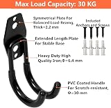 PiPaFox Heavy Duty Garage Hooks 4 Pack Double Round J Hanger Tool Organizer view 5