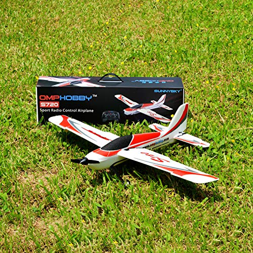 OMPHOBBY S720 RC Plane RTF 6-Axis Gyro Stabilizer RC Airplane Ready To Fly With Normal Flight Mode Aerobatic Flight Mode RC Planes