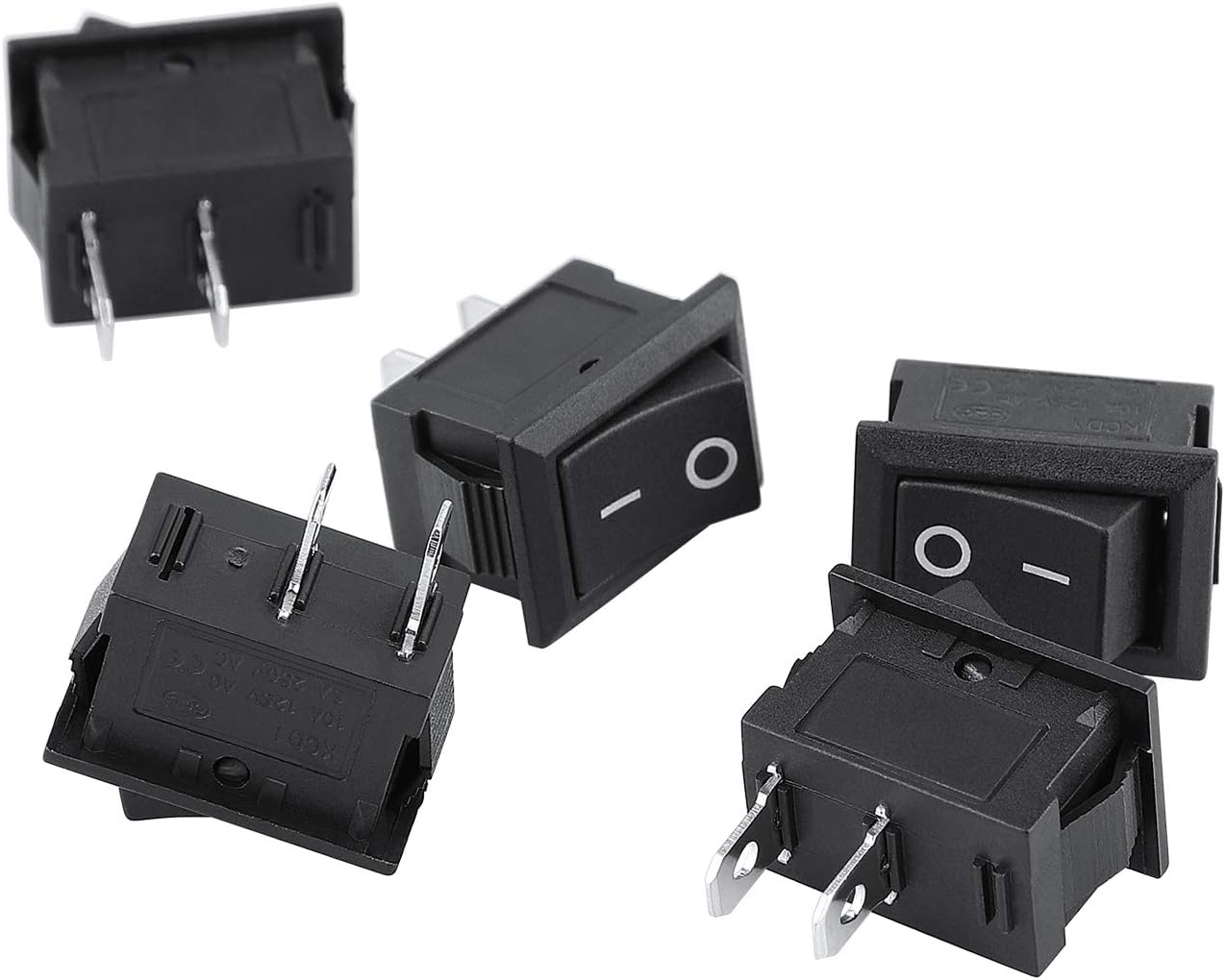 Firlar 5Pcs 2 Pin Snap-in On/Off Position Snap Boat Rocker Switch 12V/110V/250V OT8G: Industrial & Scientific