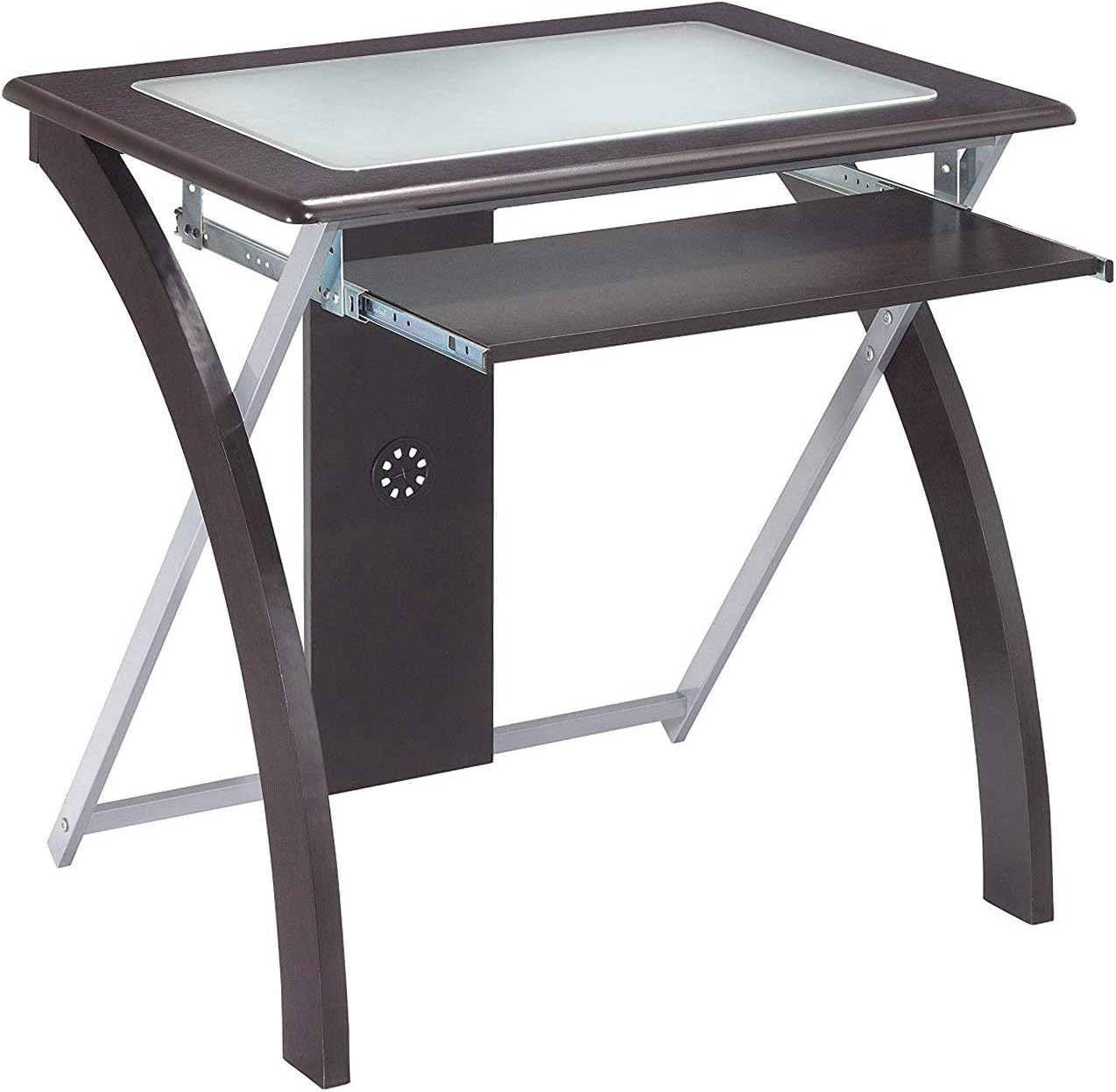 Escritorio para Ordenador con Bandeja para Teclado extraíble y Parte