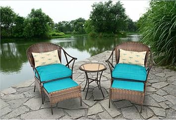Amazon.com : Outdoor Patio Furniture 80-piece All-Weather Wicker and ...