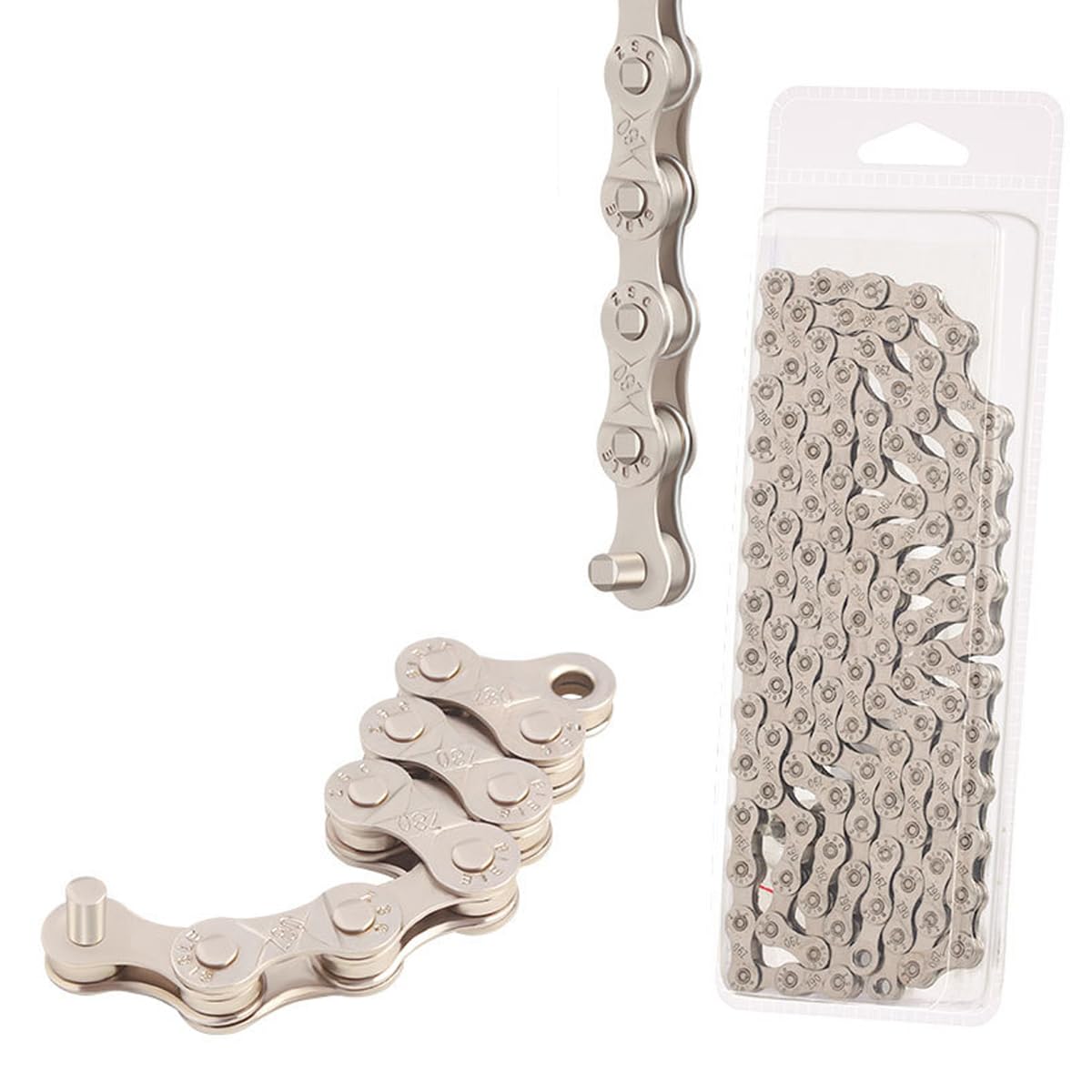 HOUSON 116 Link Bicycle Chain, 1/2 x 11/128 inch Stainless Steel, 6-7-8 Speed, MTB/Road/E-Bike