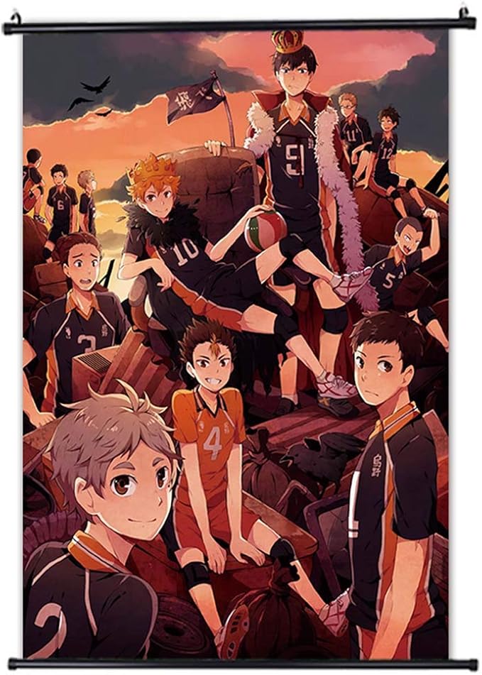 Dili Bala New Anime Haikyuu Poster Wall Scroll Hanging Paintings Art Painting Wall Scroll Poster H05 Amazon Co Uk Kitchen Home