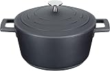 MasterClass Kitchen Craft Light Casserole Pot with Lid 2.5L 20cm Black view 1