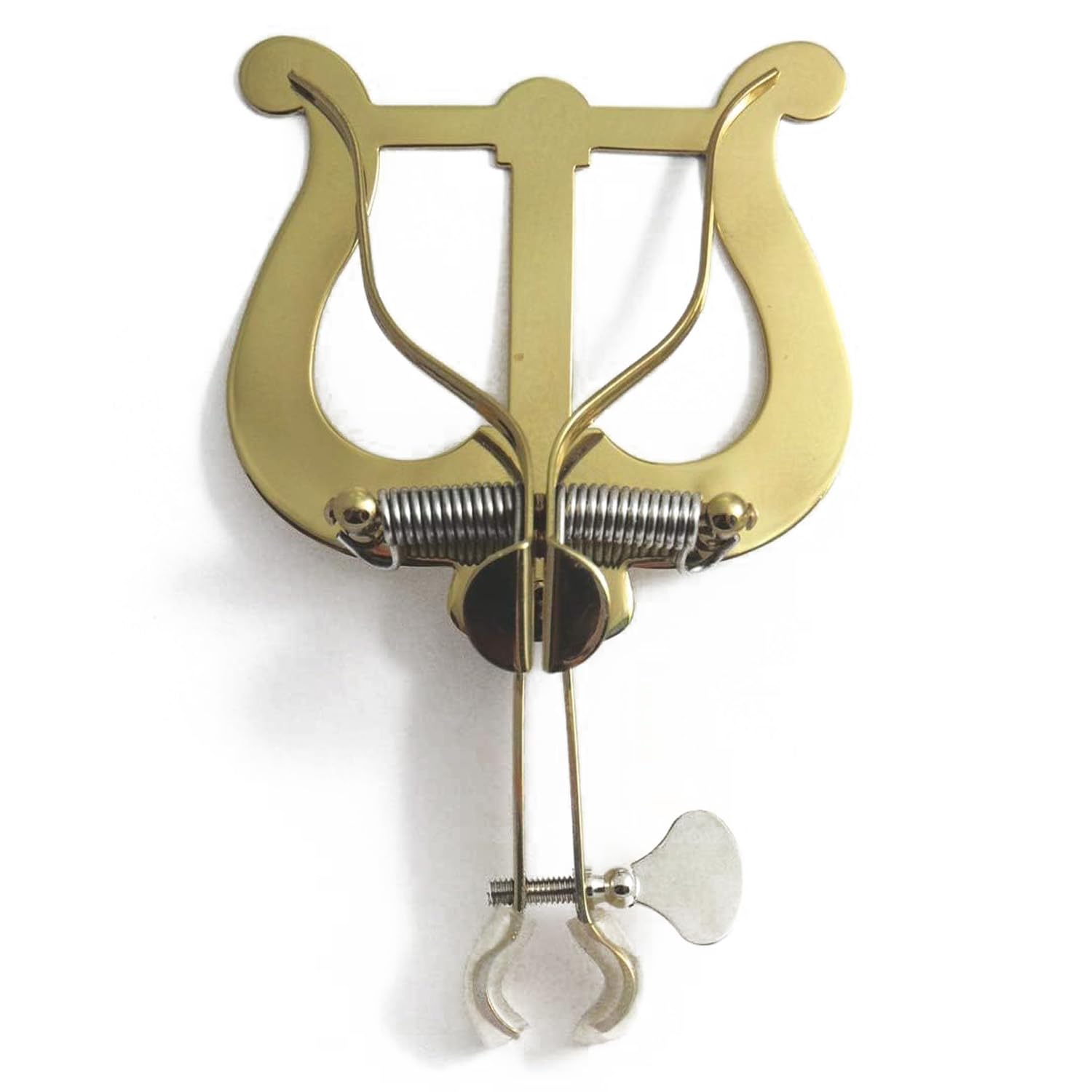 Soundman® Lyre Marching Fork for French Horn, Double Horn, Children's Horn, French Horn, Trumpet Music Holder (Colour: Brass.
