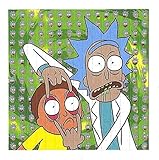 Gdabs Psychedelic Blotter Art Print perforated sheet/paper 15x15 - Rick and Morty Design