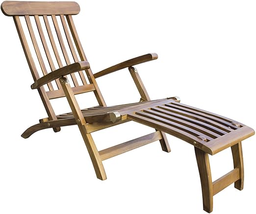 wooden steamer sun loungers