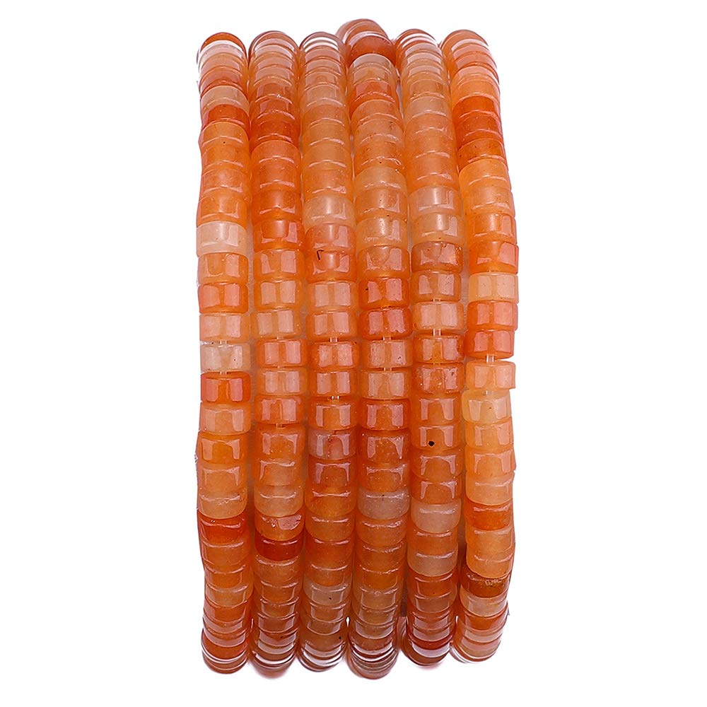 BEADIA Natural Red Agate Spacer Beads Caps Loose Semi Gemstone for Beading Jewelry Making Crafts 4mmx2mm 38cm