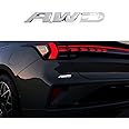 RGOAANC AWD Emblem Sticker, AWD Decals, 3D Metal Letter Fender Badge Stickers with Strong Adhesive, Car Exterior Accessories Decor Tailgate Side Badge Decal Universal for Cars, SUVs (Silver, 1PCS)
