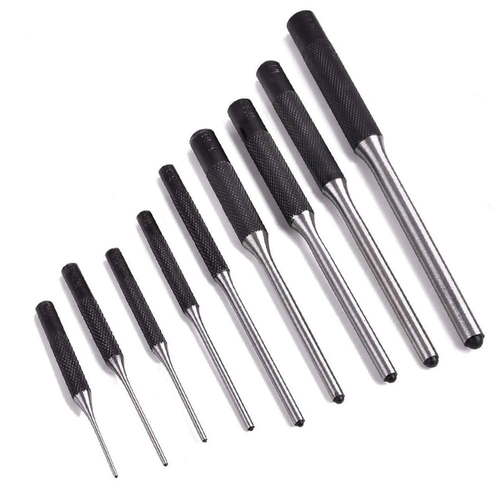 9Pieces Roll Pin Punch SetTool Kit for Gunsmith/Watch Makers/Crafts