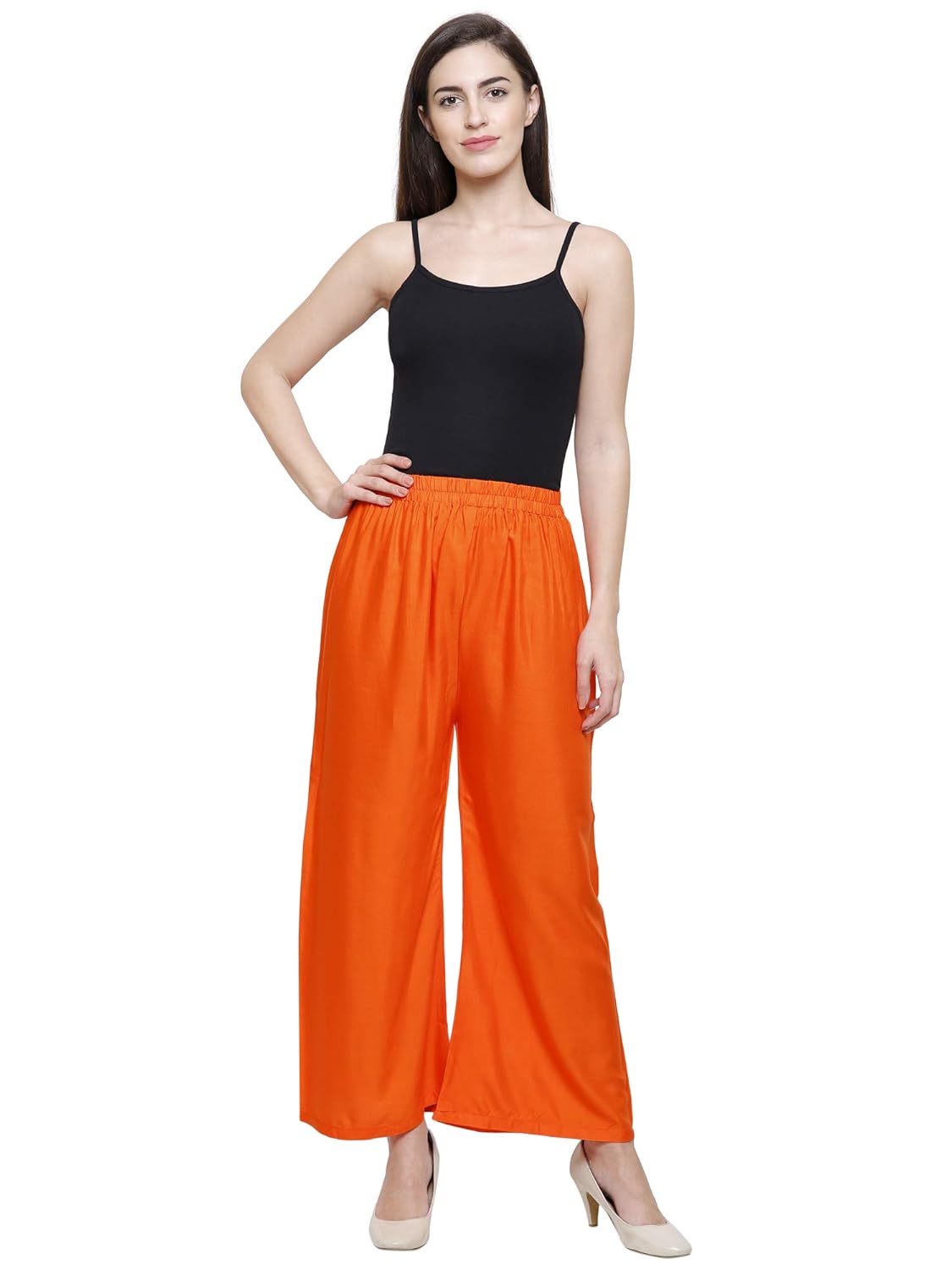 Orange palazzo pants Clearance