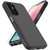 for Samsung Galaxy A25 5G Case: Dual Layer Protective Heavy Duty Cell Phone Cover Shockproof Rugged with HD Screen Protector - Military Protection Bumper Tough - Samsung Galaxy A25 5G 2024, Black