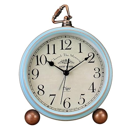 Analoger Wecker Geräuschloser Wecker ohne Ticken Retro Europäisch kreativ Desktop Stummschaltuhr Dekorative Verzierungen Retr