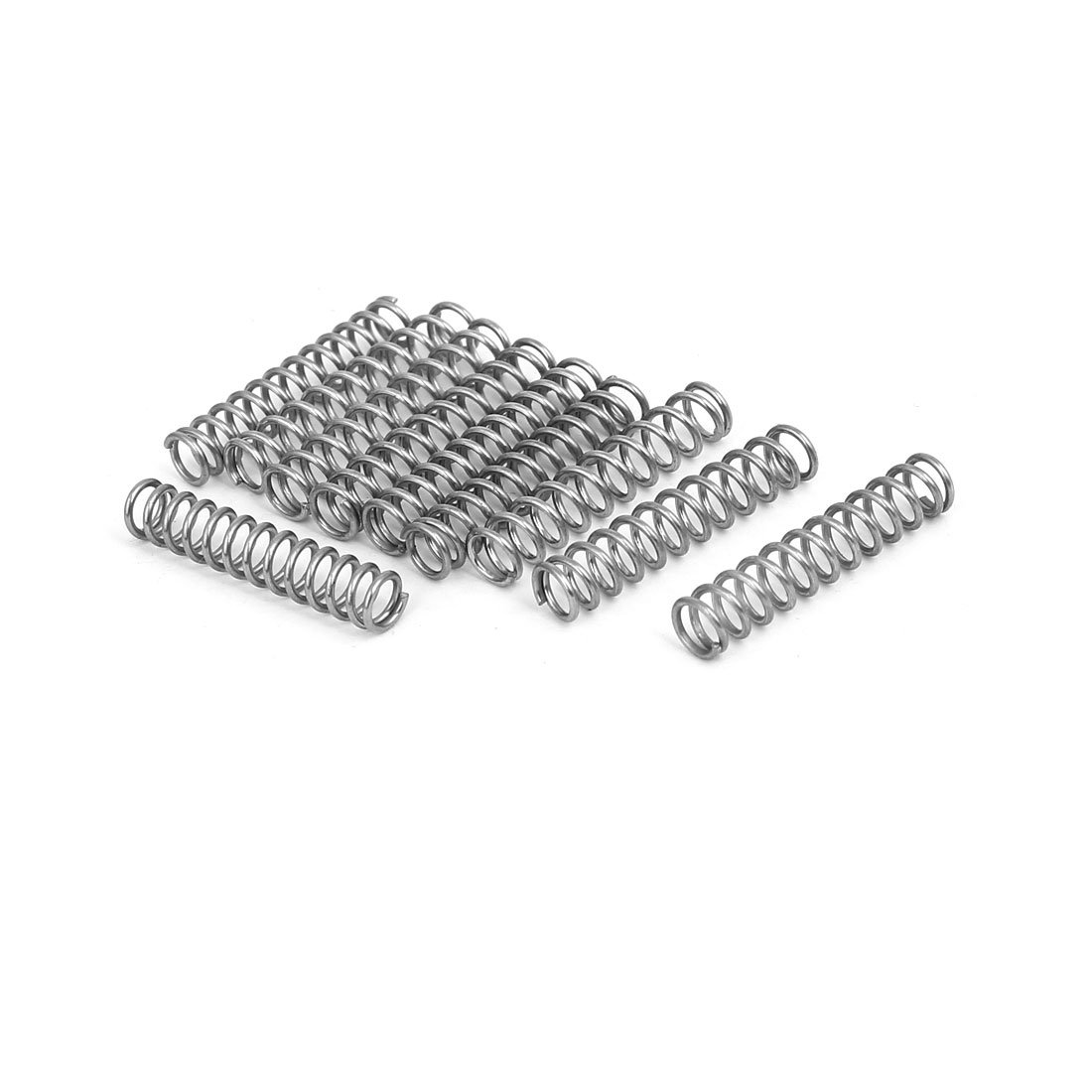 sourcingmap 0.7mmx5mmx25mm 304 Stainless Steel Compression Springs 10pcs