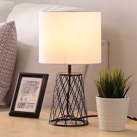 Oswietlenie Black Oval Swirl Ceramic Bedside Cabinet Bedroom