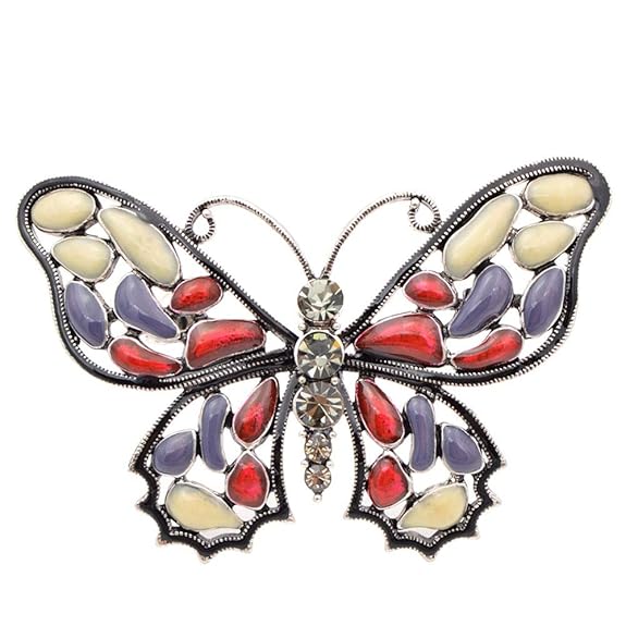 hermoso esmalte mariposa brosches für mujeres Jahrgang Insekten Pin broche invierno estilo abrigo vestido accesorios regalo