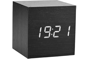 Decent Alarm Clock Radio with FM Radio Small LED Digital Alarm Clock USB Port for Charging(Black)