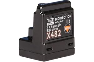 RHINOESC Receiver X482 2.4GHz 4CH FHSS 8.4V High Voltage Internal Antenna Compatible with SANWA FH3/FH4T Transmitter for RC car,Truck,Rock Crawler and Boats (X482 Receiver)