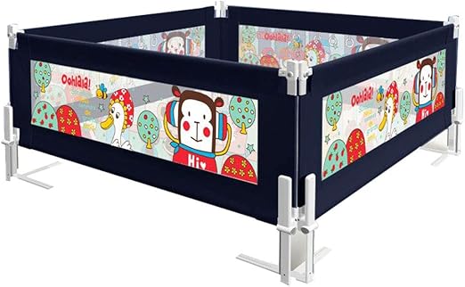 crib with adjustable rail