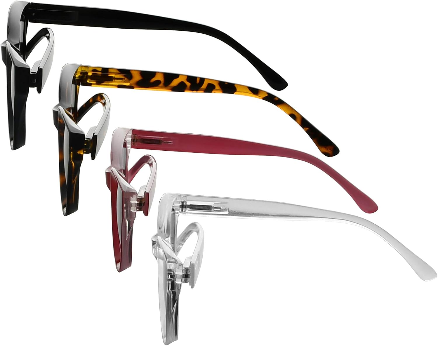 Eyekeeper 4-Packing Oversize Cat-Eye Bifocal Sunglasses for Women Reading Tinted Lens +1.00, 4 works Mix - Image 4
