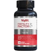 VigRX Fertility Factor 5 for Men - Male Reproductive Health Supplement with Tongkat Ali LJ100, Panax Ginseng, Zinc &amp; Selenium - Supports Conception, Motility &amp; Volume - 30 Capsules