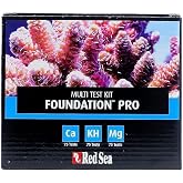 Red Sea Reef Foundation Pro Test Kit - Accurate Calcium, Alkalinity &amp; Magnesium Testing for Saltwater Aquariums - 75 Tests, Easy-to-Use