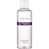 Be-Hope Vegan Luxury Smoothing Toner – Hydrating and Calming Facial Toner with Vegan Peptides, Panthenol, Allantoin – pH Balanced, Sensitive Skin – 200ml / 6.76 fl oz