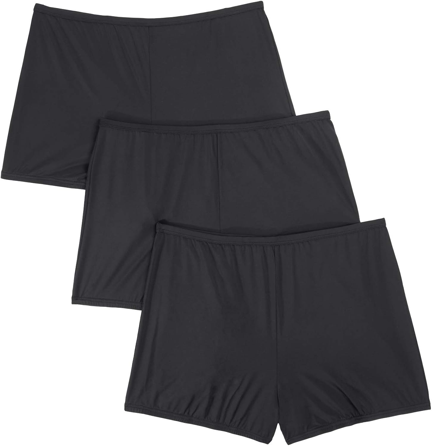 Boy Shorts Comfort Choice Womens Plus Size 3Pack Stretch Microfiber